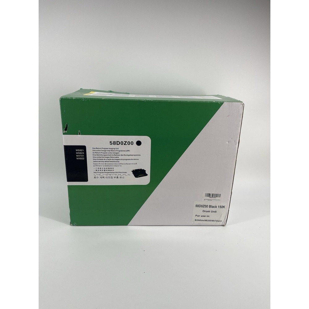 Lexmark 58D0Z00 Black Drum Unit 150K MS821 MS823 MX721 MX822‎ Open Box